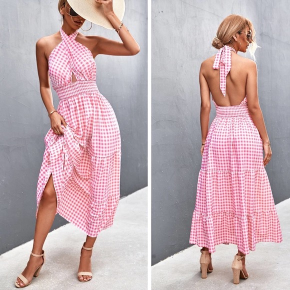 Catch the Bouquet Halter Print Dress - Picture 3 of 3